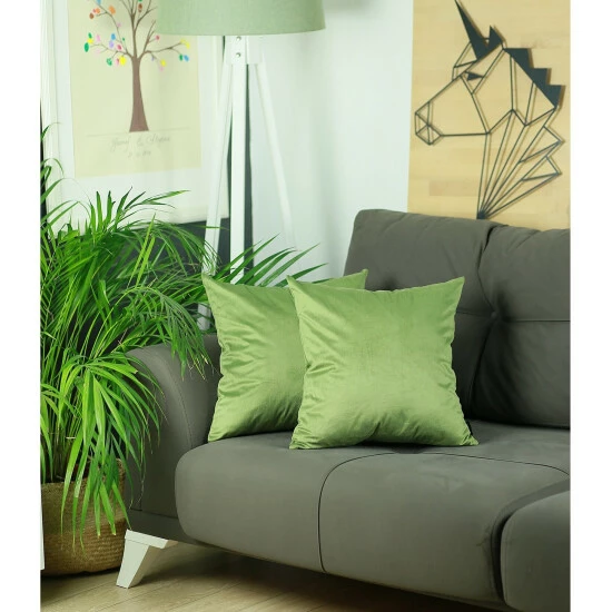 Best Sale đ Silver Orchid Daniels Velvet Green Decorative Throw Pillow Cover 𼰠- Image 2