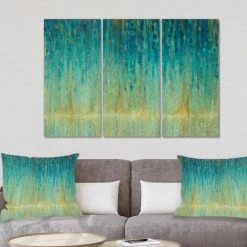 Promo ✨ Silver Orchid 'Rain Abstract Panel' Modern Canvas Wall Art 🌟