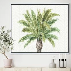 Cheap 😉 Silver Orchid 'Mixed Botanical Greens Palms IV' Farmhouse Framed Canvas - Green 😀
