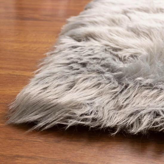 Budget đ Silver Orchid Parrott Faux Fur Sheepskin Area Rug Light Brown đ - Image 7