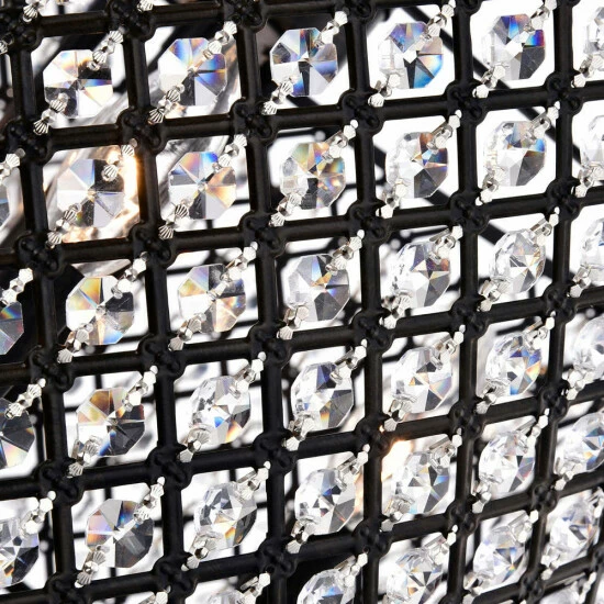 Coupon ❤️ Silver Orchid Berger Antique Black 4-light Round Crystal Chandelier 🔥 - Image 4