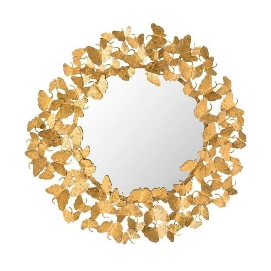 Outlet ๐ Silver Orchid Christy 36-inch Gold Butterfly Mirror ๐ - Image 2