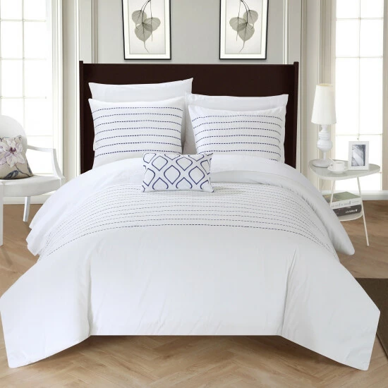 Best reviews of ✔️ Silver Orchid Monroe 4-piece White Duvet Cover Set ✨