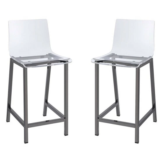 Top 10 đ Silver Orchid Svendsen Clear Acrylic Counter Stool (Set Of 2) Gold 𼰠- Image 5