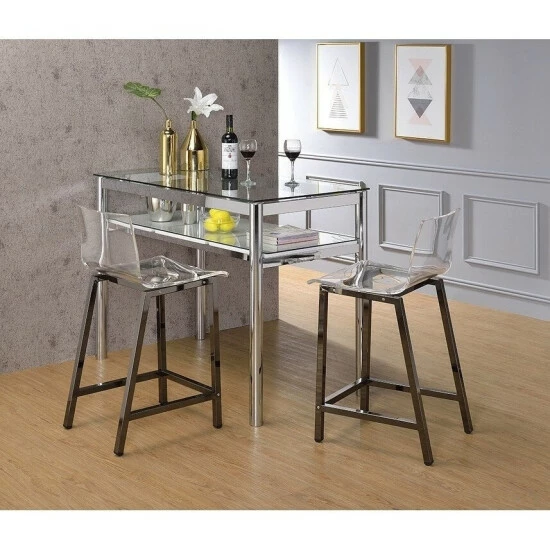Top 10 đ Silver Orchid Svendsen Clear Acrylic Counter Stool (Set Of 2) Gold 𼰠- Image 6