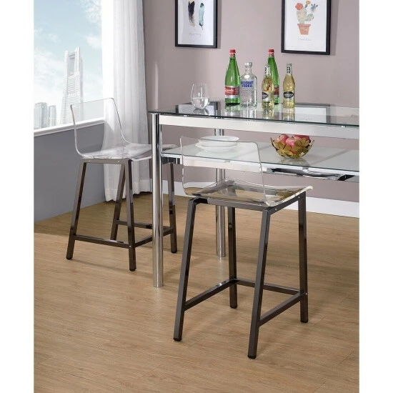 Top 10 đ Silver Orchid Svendsen Clear Acrylic Counter Stool (Set Of 2) Gold 𼰠- Image 7