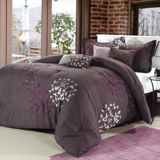 Promo ๐ Silver Orchid Negri Plum 8-piece Comforter Set ๐ฅฐ - Image 2