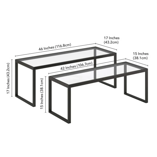 New đ Silver Orchid Goetz Blackened Bronze Nested Coffee Table 𼰠6 New đ Silver Orchid Goetz Blackened Bronze Nested Coffee Table 𼰠- Image 4
