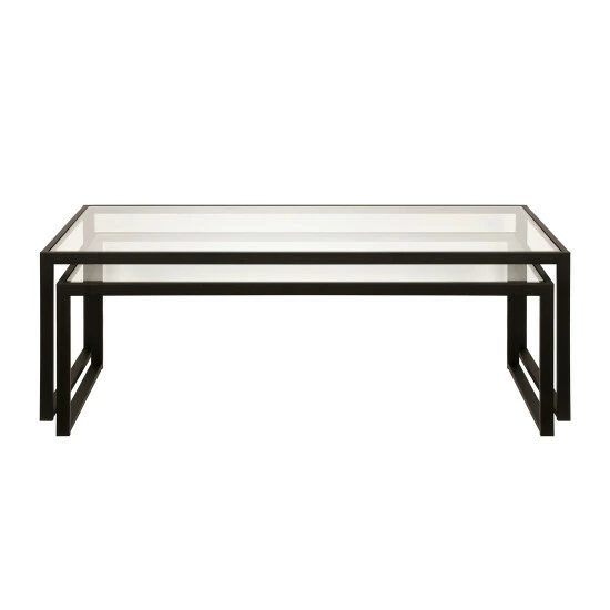 New đ Silver Orchid Goetz Blackened Bronze Nested Coffee Table 𼰠9 New đ Silver Orchid Goetz Blackened Bronze Nested Coffee Table 𼰠- Image 7