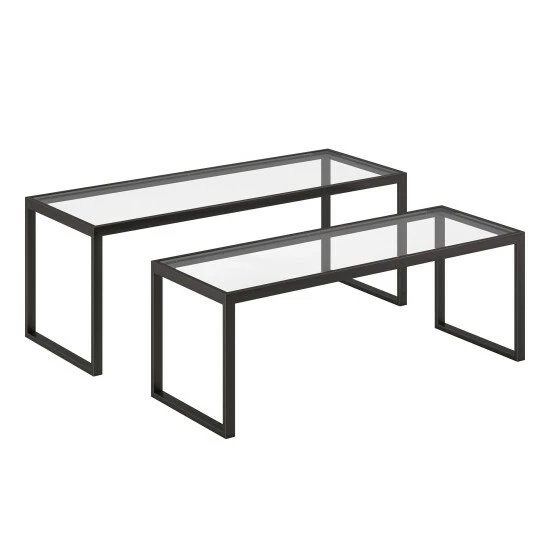 New đ Silver Orchid Goetz Blackened Bronze Nested Coffee Table 𼰠10 New đ Silver Orchid Goetz Blackened Bronze Nested Coffee Table 𼰠- Image 8