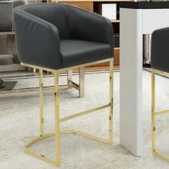 Best reviews of ❤️ Silver Orchid Bonner Upholstered Stool Grey 🎁