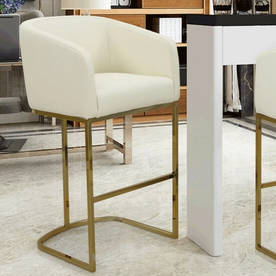 Best reviews of â¤ď¸ Silver Orchid Bonner Upholstered Stool Grey đ - Image 8