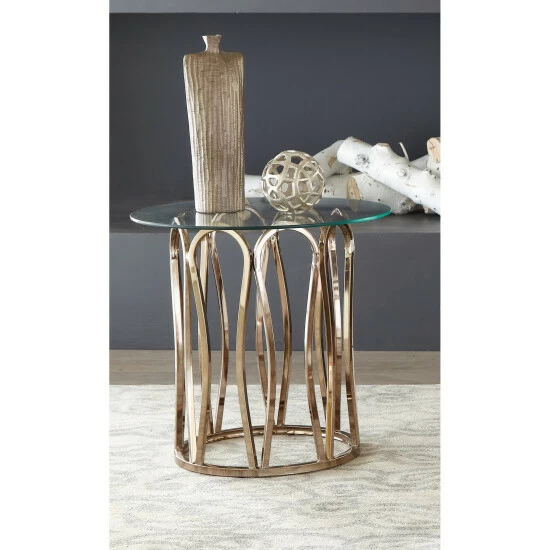 Cheapest đ Silver Orchid Gish Chrome And Clear Round Top End Table ⨠3 Cheapest đ Silver Orchid Gish Chrome And Clear Round Top End Table â¨