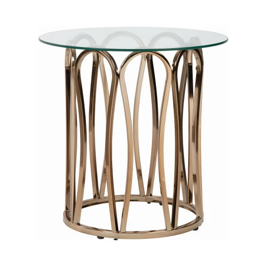 Cheapest đ Silver Orchid Gish Chrome And Clear Round Top End Table ⨠5 Cheapest đ Silver Orchid Gish Chrome And Clear Round Top End Table ⨠- Image 3