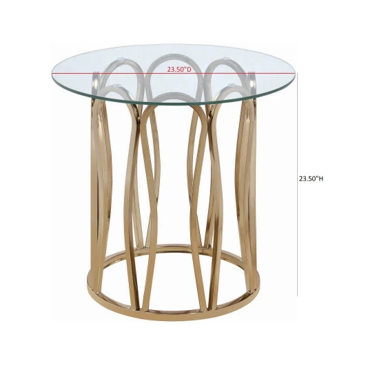 Cheapest đ Silver Orchid Gish Chrome And Clear Round Top End Table ⨠7 Cheapest đ Silver Orchid Gish Chrome And Clear Round Top End Table ⨠- Image 5