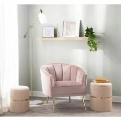 Flash Sale ⌛ Silver Orchid Randolf Velvet Accent Chair Grey ✨