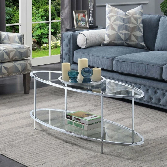 Best reviews of 🎉 Silver Orchid Alexander Oval Coffee Table 🤩