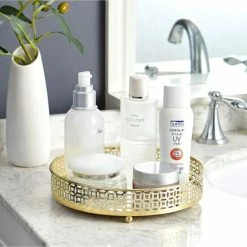 Discount 😍 Silver Orchid Costello Small Rounded Mirror Tray 🔥