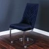 Best deal ⭐ Silver Orchid Duse Velvet Chair Ink Navy 🥰