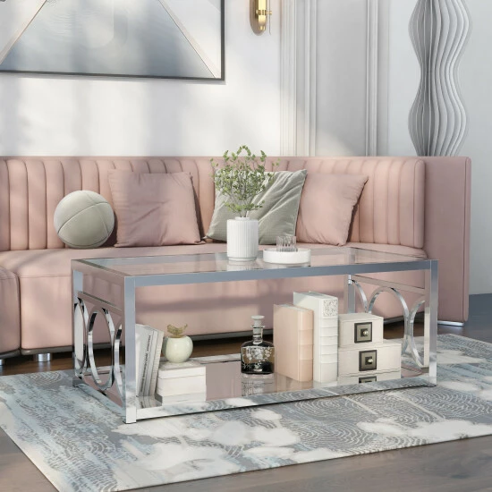 Top 10 ๐ Silver Orchid Pehrson Contemporary Coffee Table Chrome ๐ - Image 7