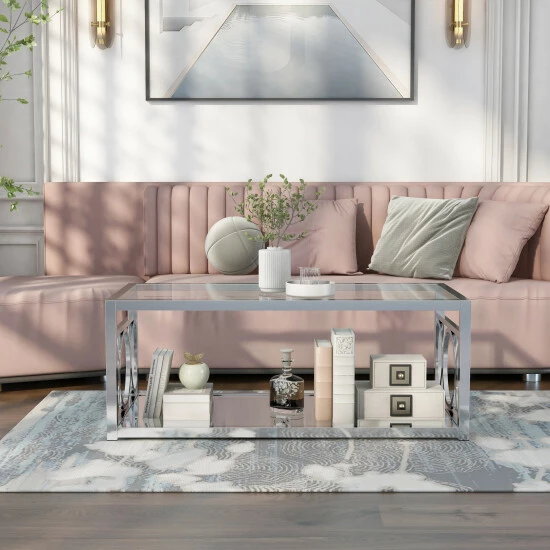 Top 10 ๐ Silver Orchid Pehrson Contemporary Coffee Table Chrome ๐ - Image 8