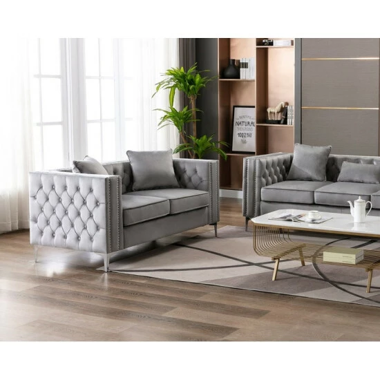 Best deal âď¸ Silver Orchid Winters Glam Button-tufted Velvet Loveseat Black đ 3 Best deal âď¸ Silver Orchid Winters Glam Button-tufted Velvet Loveseat Black đ