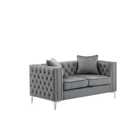 Best deal âď¸ Silver Orchid Winters Glam Button-tufted Velvet Loveseat Black đ 5 Best deal âď¸ Silver Orchid Winters Glam Button-tufted Velvet Loveseat Black đ - Image 3
