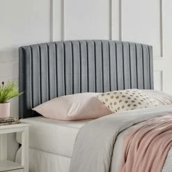 Flash Sale 🎉 Silver Orchid La Marr Velvet Full / Queen Headboard Navy 💯