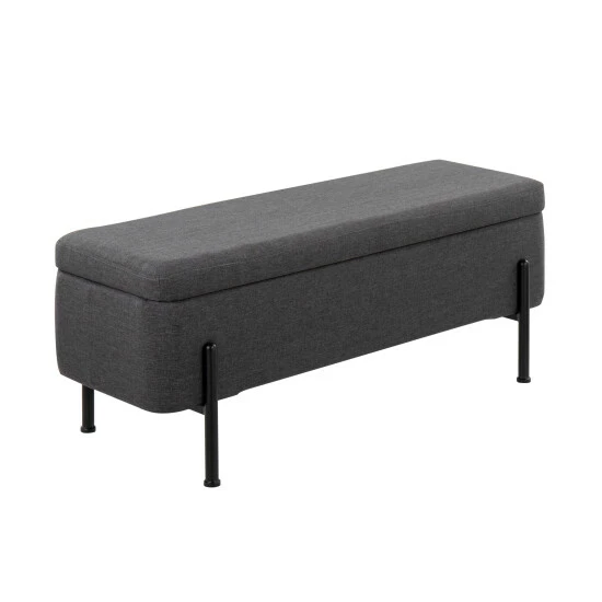 Flash Sale đ Silver Orchid Galotti Storage Bench Black Velvet/gold â - Image 3