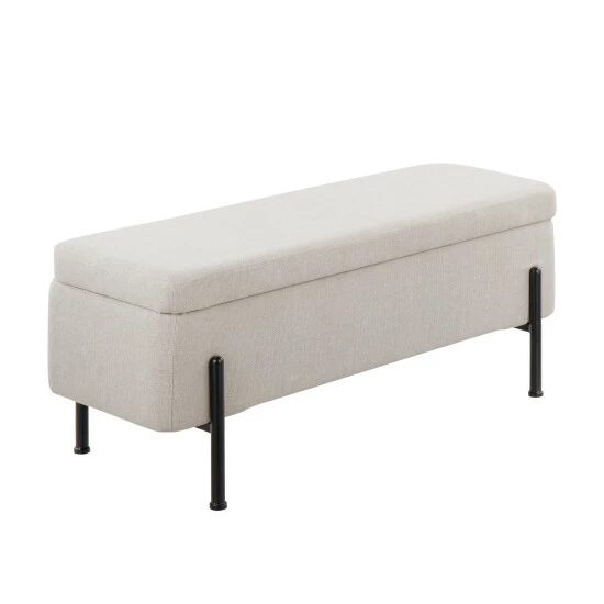 Flash Sale đ Silver Orchid Galotti Storage Bench Black Velvet/gold â - Image 4