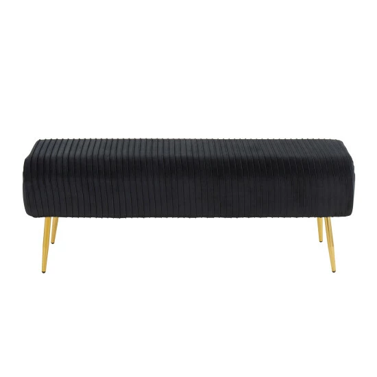 New đ Silver Orchid Corday Pleated Velvet Bench đ - Image 7