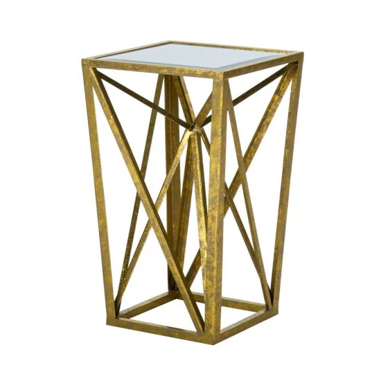 Hot Sale đ Silver Orchid Allison Gold Angular Modern Accent Table ⨠- Image 2