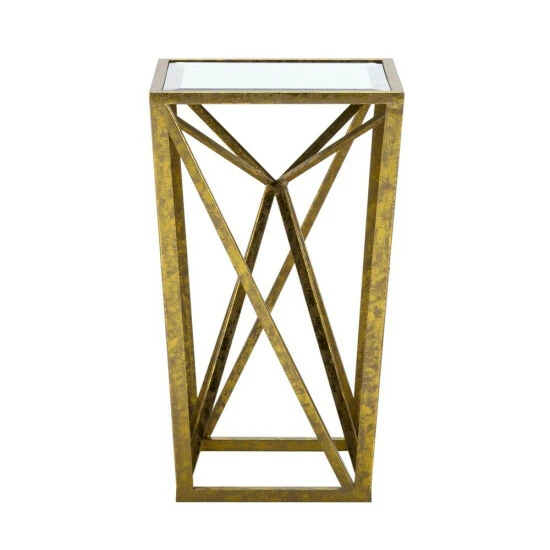 Hot Sale đ Silver Orchid Allison Gold Angular Modern Accent Table ⨠- Image 3