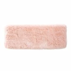 Brand new ❤️ Silver Orchid Kelly Pink Faux Fur Rectangle Bench 🥰 -Silver Orchid Shop unnamed file 864