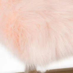 Brand new ❤️ Silver Orchid Kelly Pink Faux Fur Rectangle Bench 🥰 -Silver Orchid Shop unnamed file 865