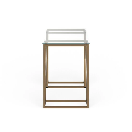Outlet đ Silver Orchid Grant Gold Glass Top Desk đ - Image 3