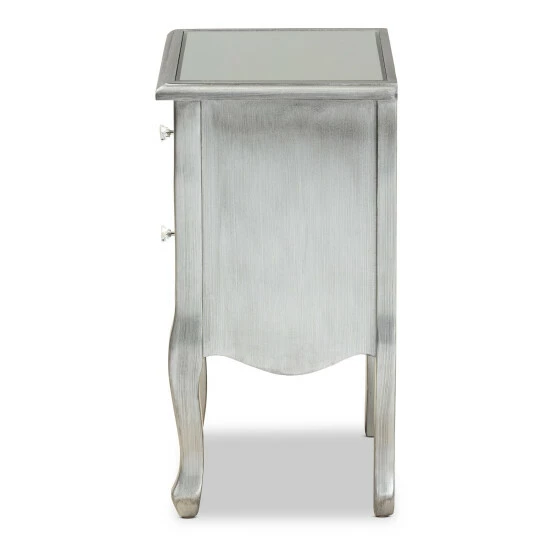 Best Pirce đ Silver Orchid Bruce Transitional Brushed Silver Nightstand â - Image 5