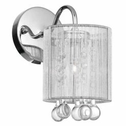 Hot Sale 🧨 Silver Orchid Hardy Chrome 1-light Wall Sconce 🛒