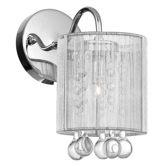 Hot Sale ๐งจ Silver Orchid Hardy Chrome 1-light Wall Sconce ๐