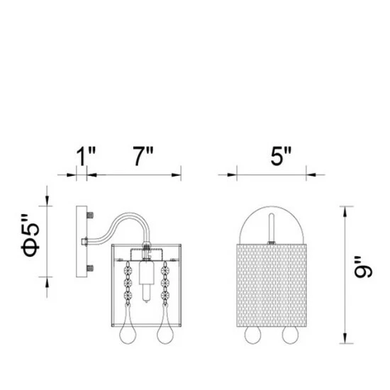 Hot Sale ๐งจ Silver Orchid Hardy Chrome 1-light Wall Sconce ๐ - Image 2